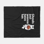 グールズジャストワンワンおもしろいスローガン引用文 フリースブランケット (正面(横))