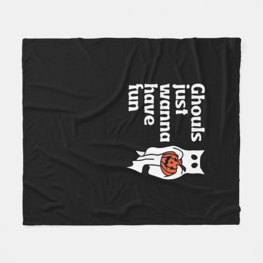 グールズジャストワンワンおもしろいスローガン引用文 フリースブランケット (正面(横))