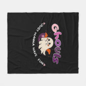 グールズジャストワンワンおもしろいスローガン引用文 フリースブランケット (正面(横))