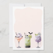 グールズナイトアウトウォーターカラーカクテルハロウィーン 招待状 (裏面)