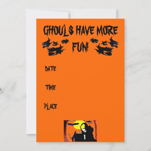 グールズナイトアウトハローウィンパーティ招待 招待状 (裏面)