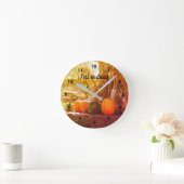 グールズパンプキンズファームスタンド抽象芸術パーソナライズされた ラウンド壁時計 (ホーム)