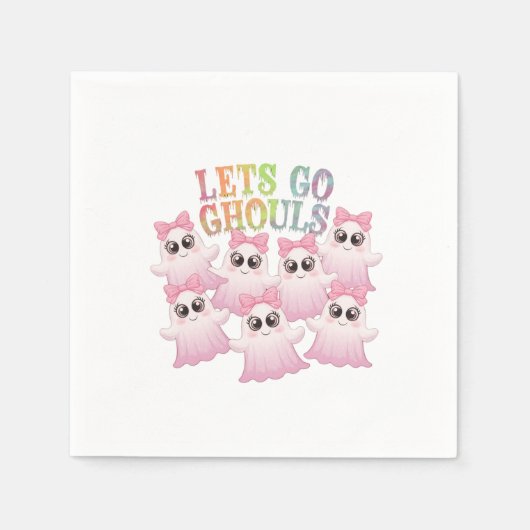 グールズ行こう – かわいい&面白いハロウィーン スタンダードカクテルナプキン (正面)
