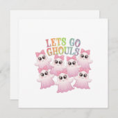 グールズ行こう – かわいい&面白いハロウィーン 招待状 (正面/裏面)
