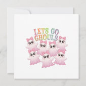 グールズ行こう – かわいい&面白いハロウィーン 招待状 (裏面)