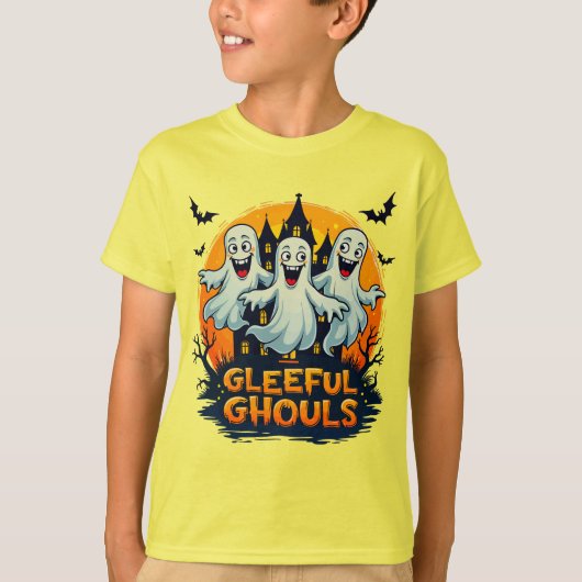 グールズ | おもしろいハロウィーン幽霊アートワーク Tシャツ (正面)