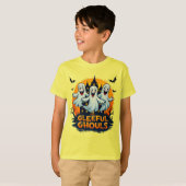 グールズ | おもしろいハロウィーン幽霊アートワーク Tシャツ (正面フル)