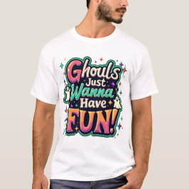 グールズ・ジャスト・ワナ・ハヴ・ファン - レトロハロウィン・ビブス Tシャツ