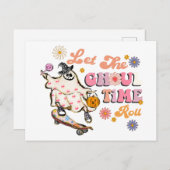 グールタイム転がレトロハロウィーン ポストカード (正面/裏面)