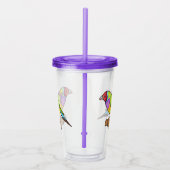 グールディアンフィンチバードカートゥーンイラストレーション アクリルタンブラー (右)