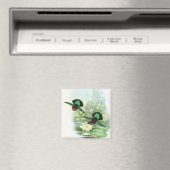 グールドカラフルハミングバーズスクエアマグネット マグネット (インサイチュ (食洗機))