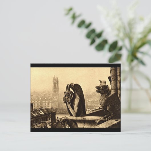 グールノートルダム,パリフランス1912ヴィンテージ ポストカード (スタンド正面)