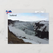 グールフォス滝, アイスランド ポストカード (正面/裏面)
