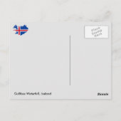 グールフォス滝, アイスランド ポストカード (裏面)