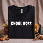 グールボスホワイトタイポグラフィハロウィーン Tシャツ