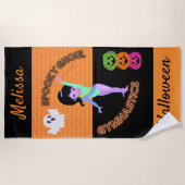 グール不気味体操モンスターギムナストハロウィーン ビーチタオル (正面)