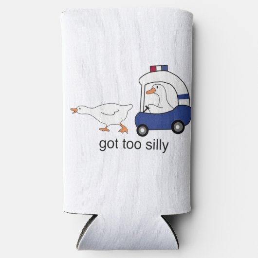 グー得ス間抜けの警察のユーモア スリム缶クーラー (正面)