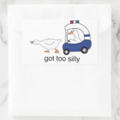 グー得ス間抜けの警察のユーモア 長方形シール (バッグ)