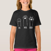 グー・チョキ・パーに猫の前足 Tシャツ (正面)