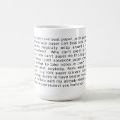 グー・チョキ・パー討論会 楽しいマグカップ コーヒーマグカップ (中央)