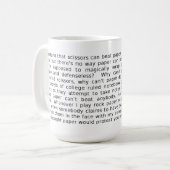 グー・チョキ・パー討論会 楽しいマグカップ コーヒーマグカップ (正面左)