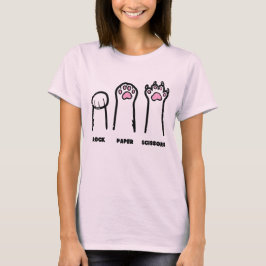 グー・チョキ・パー ネコの肉球 面白い 男の子 女の子 子供 Tシャツ