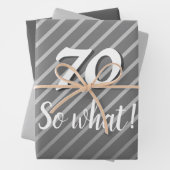グ感動的モダンレイ70誕生日 ラッピングペーパーシート (インサイチュ)