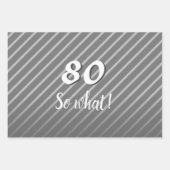 グ感動的モダンレイ80誕生日 ラッピングペーパーシート (正面)