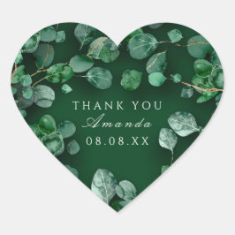 グ感謝していリー素朴ンeucalyptus Woodlandのハート ハートシール