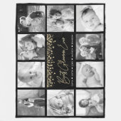 グ最高のラムマエバー金ゴールドグリッター10フォトコラージュ フリースブランケット (正面)