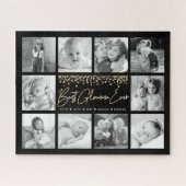 グ最高のラムマ10回のフォトコラージュ金ゴールドグリッター ジグソーパズル (横)