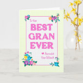 グ最高のランの母の日がマイルズのカードを横切る カード (黄色い花)