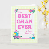 グ最高のランの母の日すべての私たちのカード カード (黄色い花)