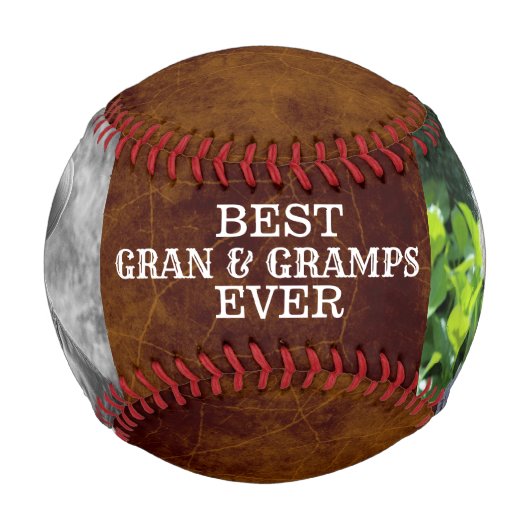 グ最高のランは、DIYフォトブラウンレザーファミリーのレザー賞を受賞する 野球ボール (正面)