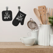 グ最高のリルマスターパパ父の日 鍋つかみ&鍋敷きセット