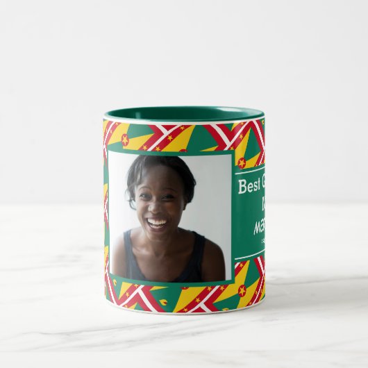 グ最高のレナディアンマパーソナライズされたム写真 ツートーンマグカップ (中央)