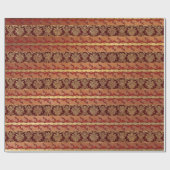 グ王室のランギー金ゴールドレッドレースフローラ ラッピングペーパー (フラット)