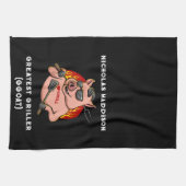 グ素晴らしリラーピグマスコットパーソナライズされた キッチンタオル (横)