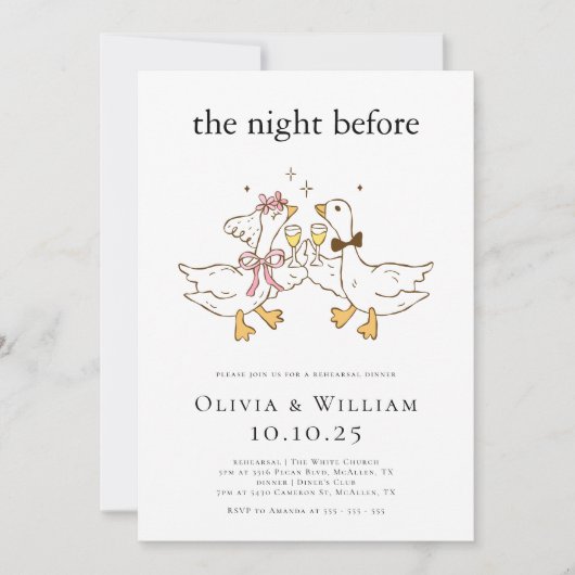 グ間抜けースおもしろいリハーサル 招待状 (正面)