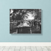 グ食べループのスイカ キャンバスプリント (インサイチュ (ウッドフロア))