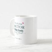 ケアする医師への感謝を伝えるオーダーメイドのギフト コーヒーマグカップ (正面左)