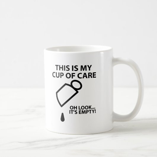 ケアの空っぽのカップ 面白いマグカップ コーヒーマグカップ (右)