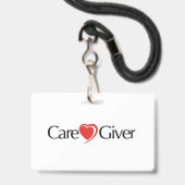 ケアギバー バッジ (ストラップ付き裏面)