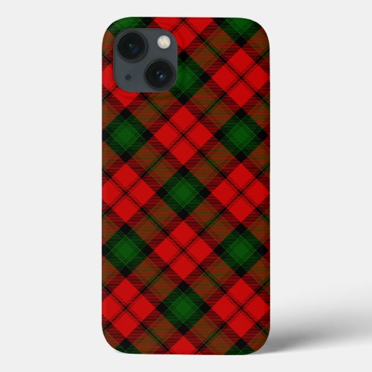 ケアタタン レッド グリーン プリント Case-Mate iPhoneケース (裏面)