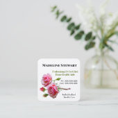 ケアバーフレッシュピンクローズスクエアプロフェッショナル スクエア名刺 (スタンド正面)