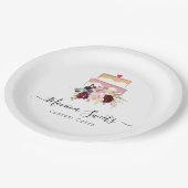 ケアリーのビジネス用ワテカラーフローラ ペーパープレート (アングル)