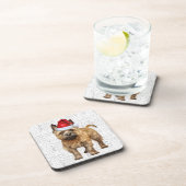 ケアンおもしろいテリアードッグウォフワードアートホリデイ コースター (右側)