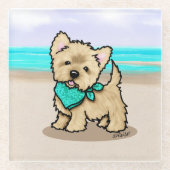 ケアンキューフェイスガラスコースター ガラスコースター (正面)