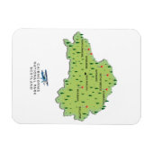 ケアンゴームズ国立公園の地図 マグネット (横)