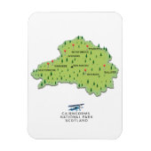 ケアンゴームズ国立公園の地図 マグネット (縦)